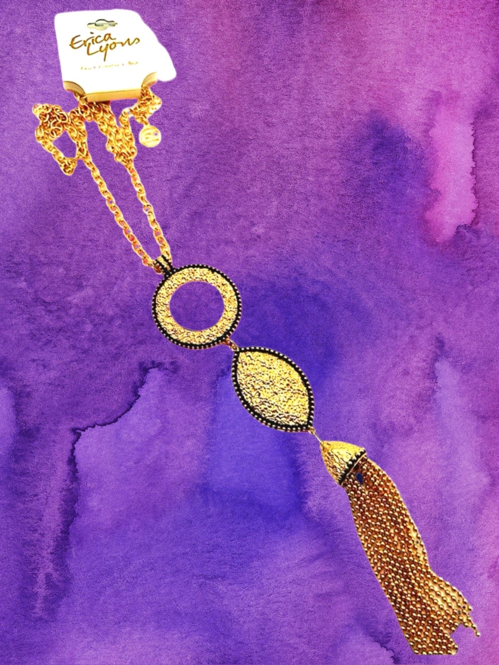 🆕Erica Lyons Women’s Long Gold Tasseled Necklace❤️❤️MSRP: $34.00